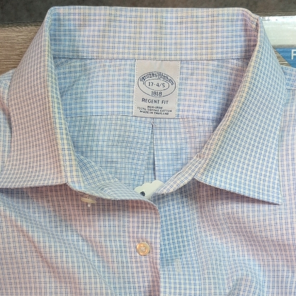 Brooks Brothers Blue Casual Button Down Shirt Relaxed Fit - Picture 7 of 7
